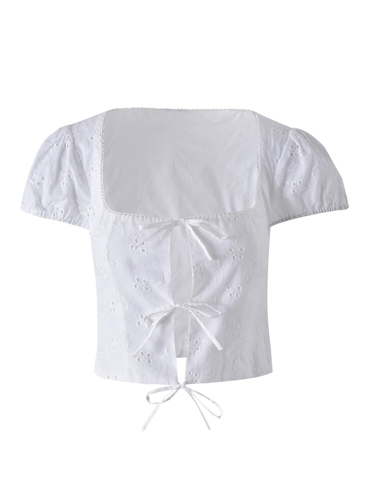 White vintage short sleeve crop top with mini skirt