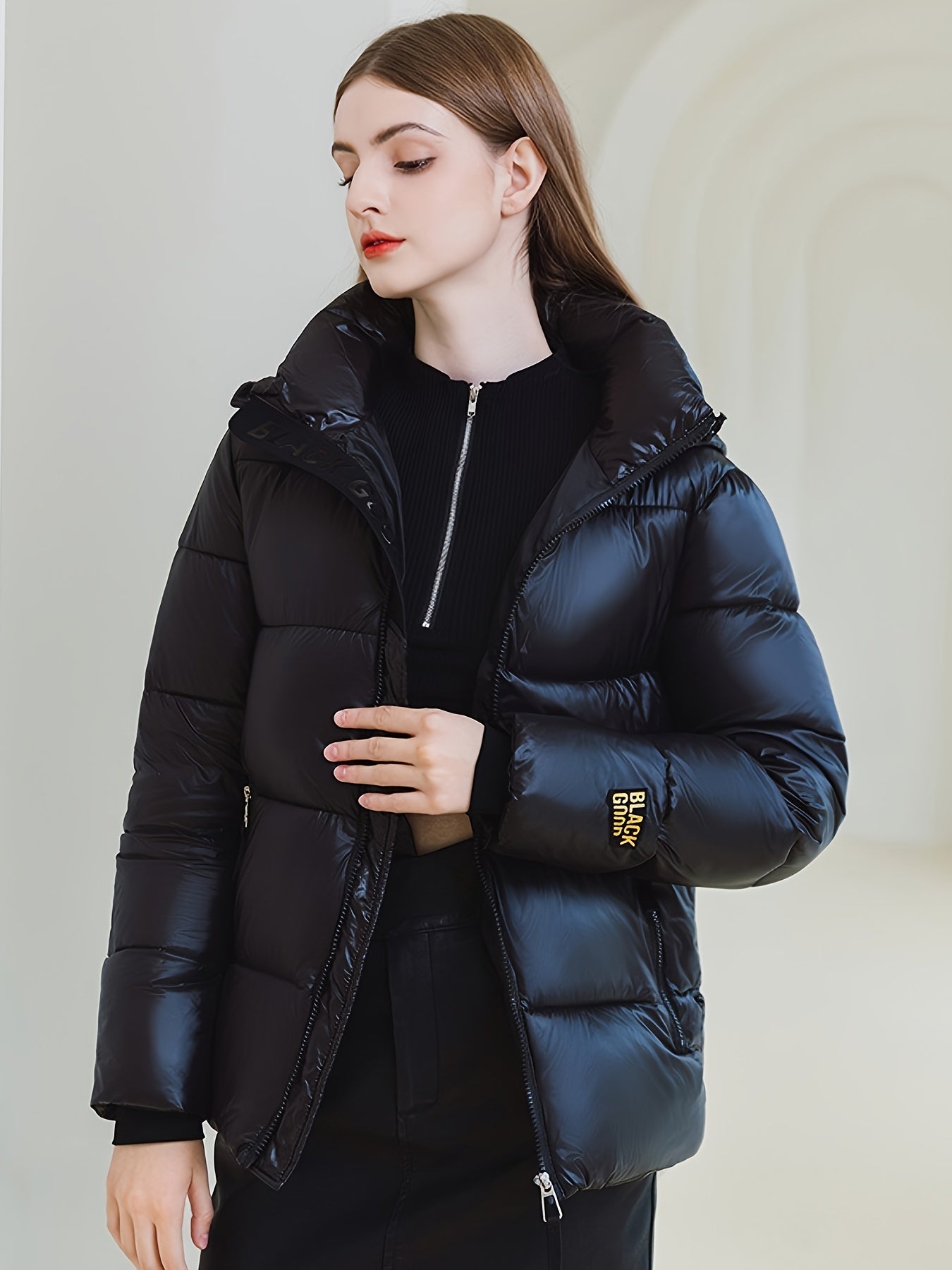 Padded winter jacket for women