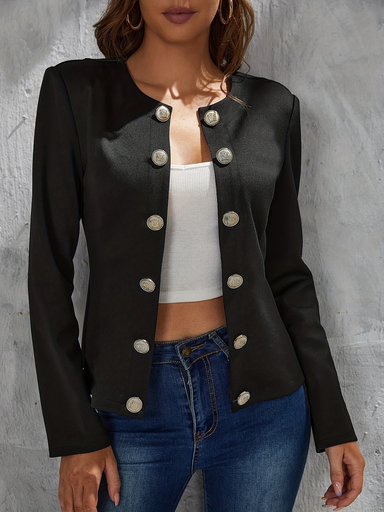 Black blazer with buttons