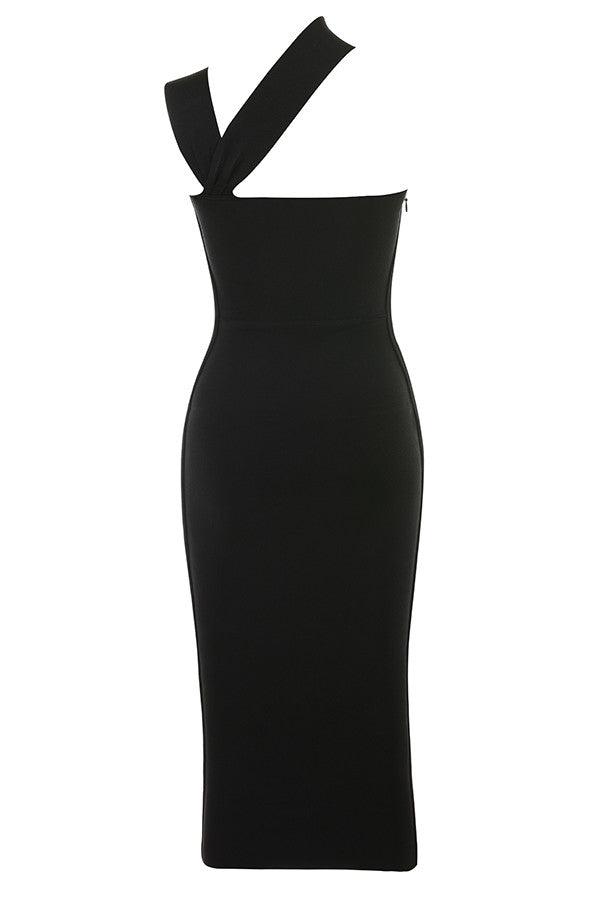 Midi bandage dress with cutout