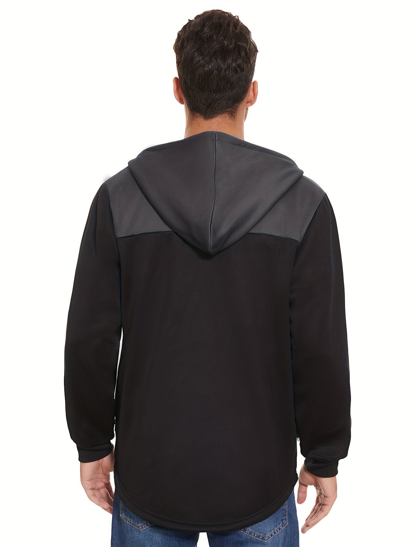 Versatile sporty black hoodie for men