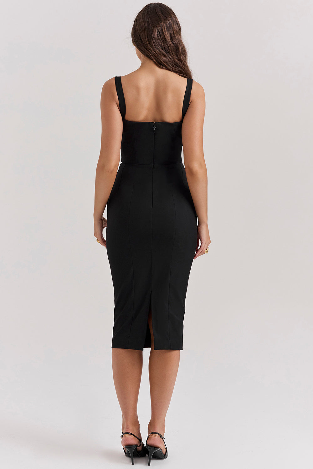 Black sweetheart Midi dress