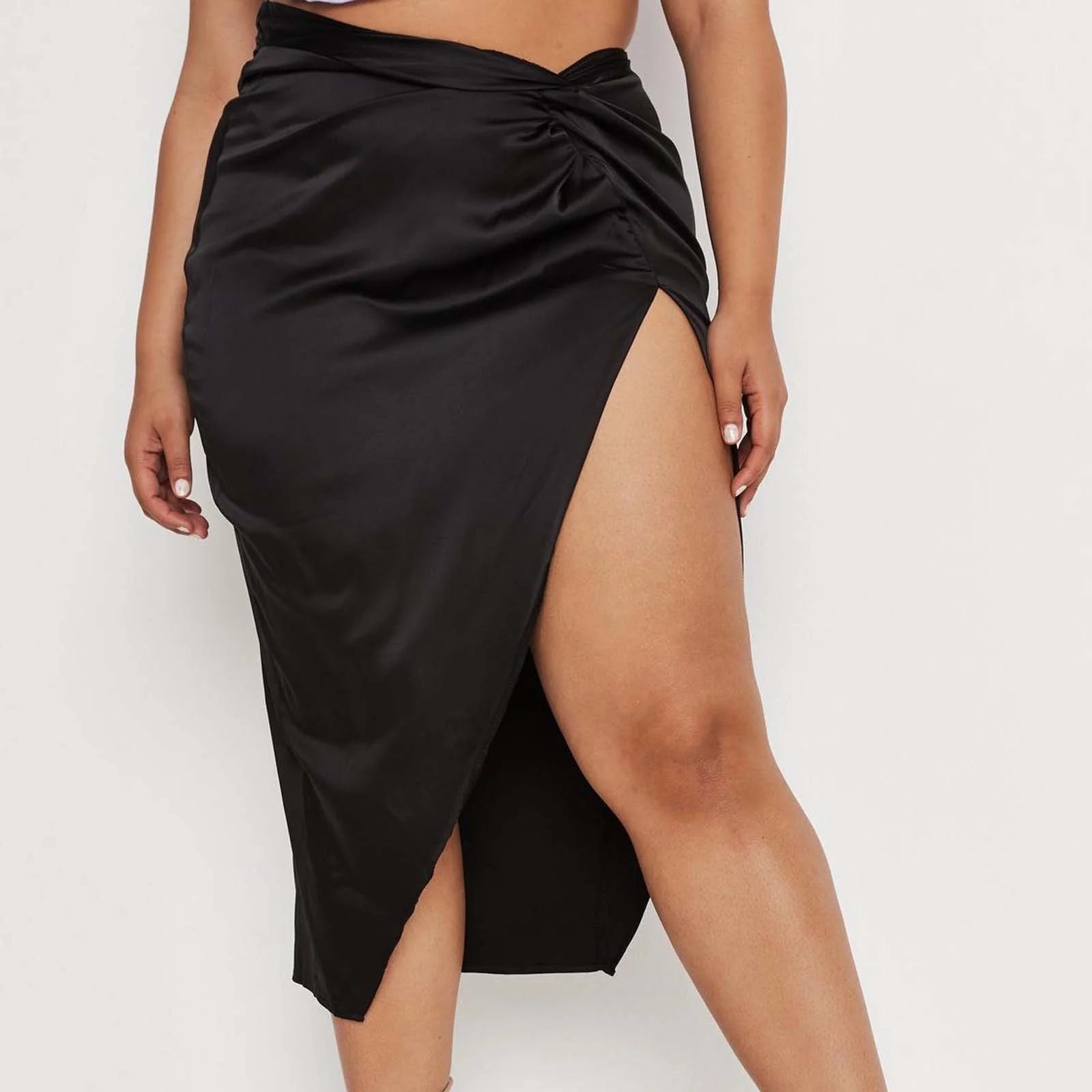 High Waist Twisted Skirt