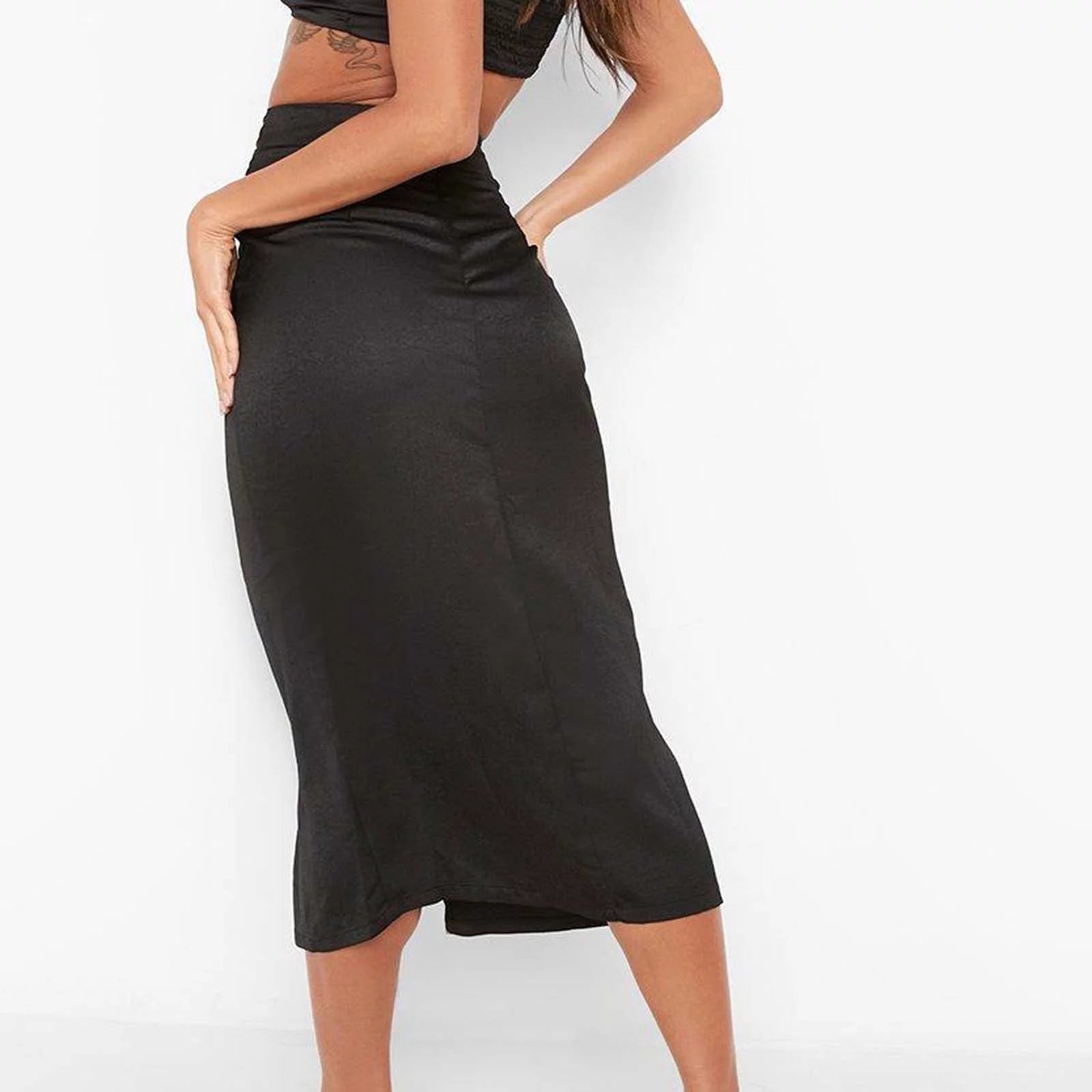 High Waist Twisted Skirt