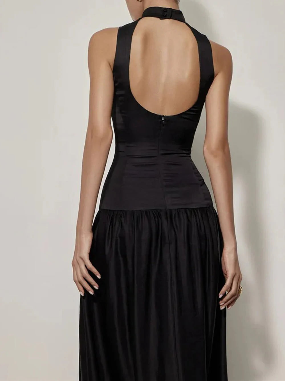 Elegant Open Back Maxi Dress