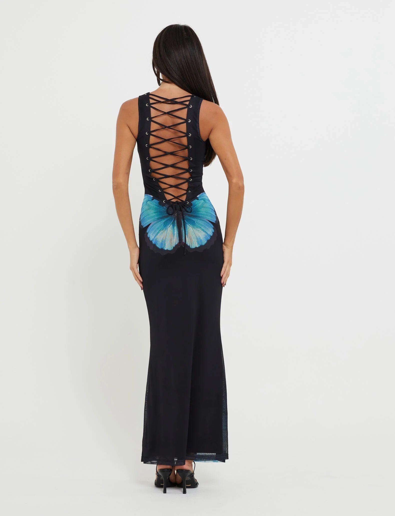 Back Lace Up Maxi Dress