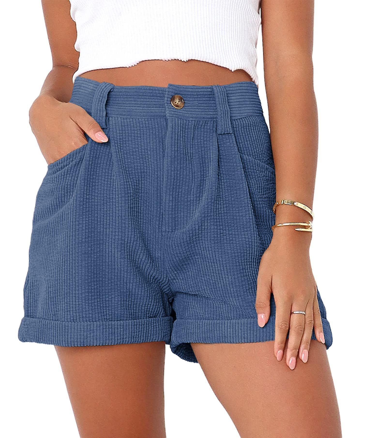 High Rise Corduroy Shorts