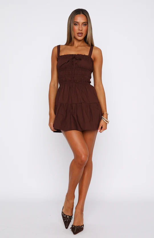 Ruched Mini Dress For Summer