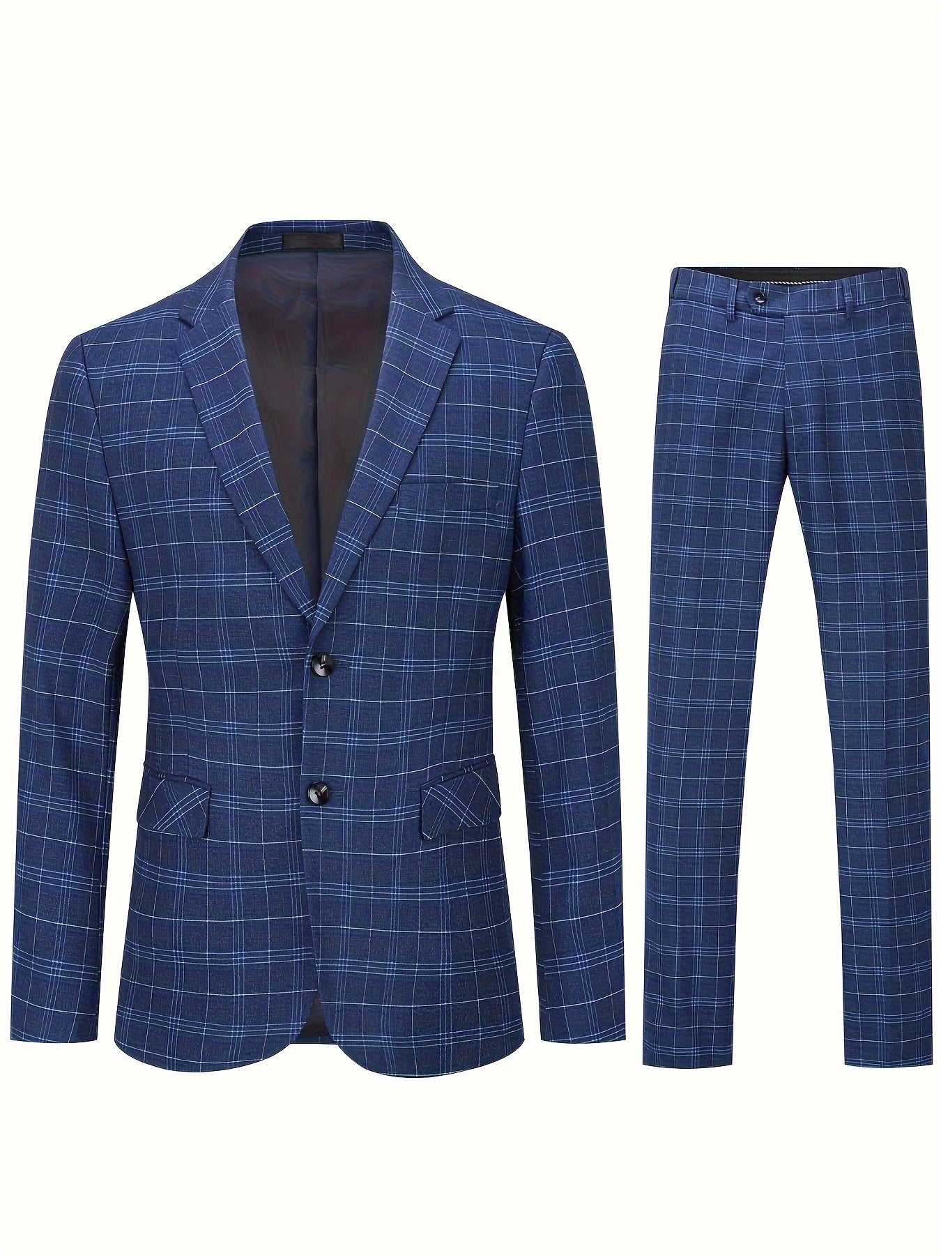 Set of retro checked jackets and trousers