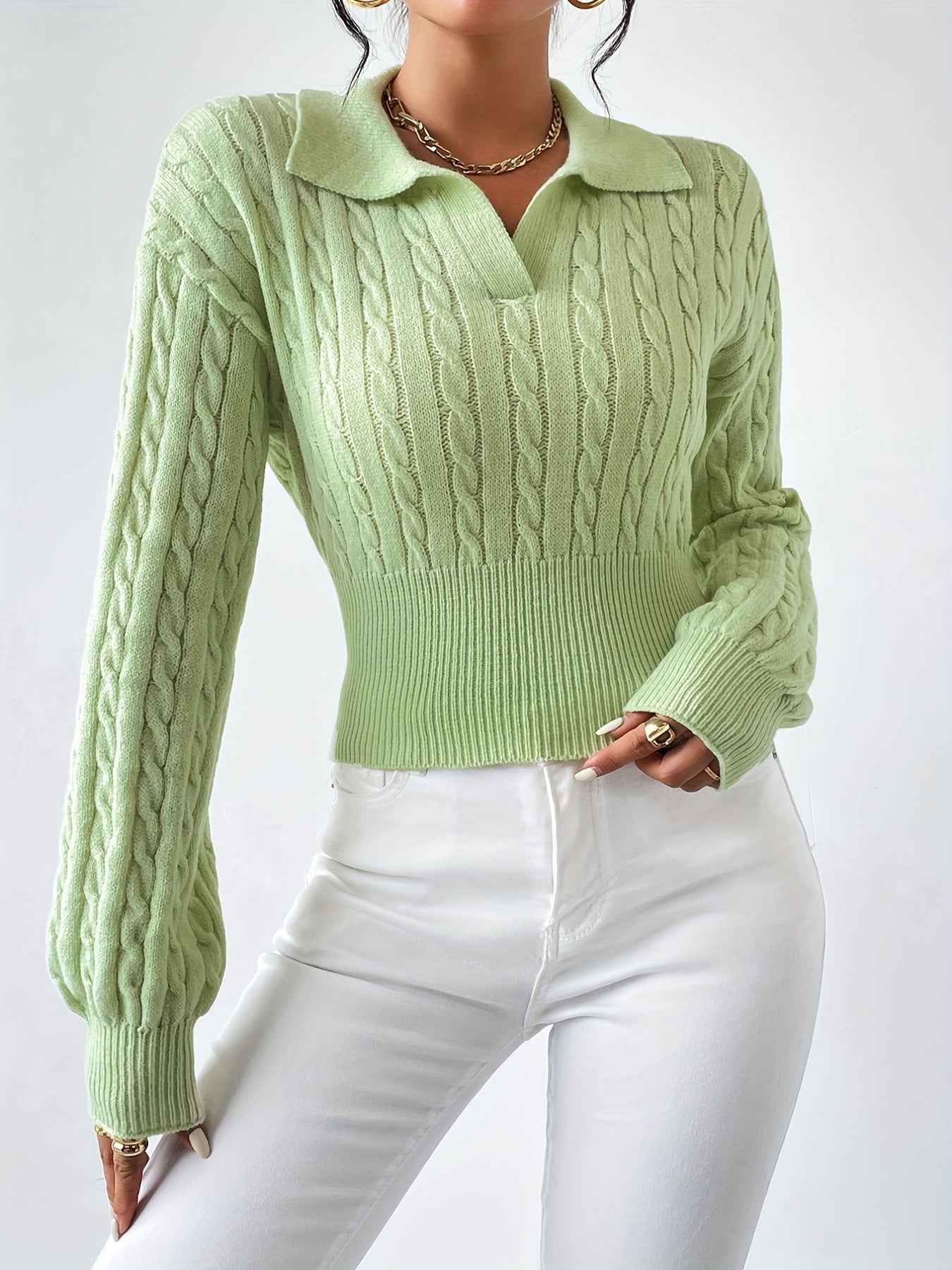 Twisted knit top for women