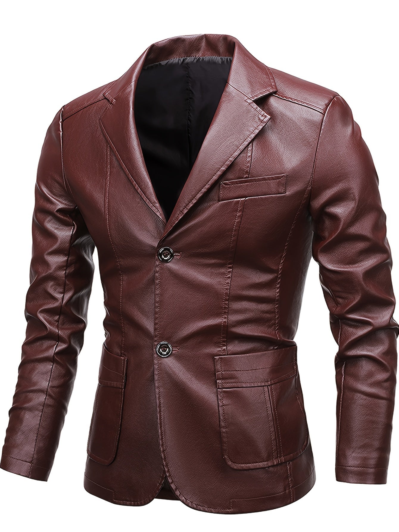 Leather blazer for men