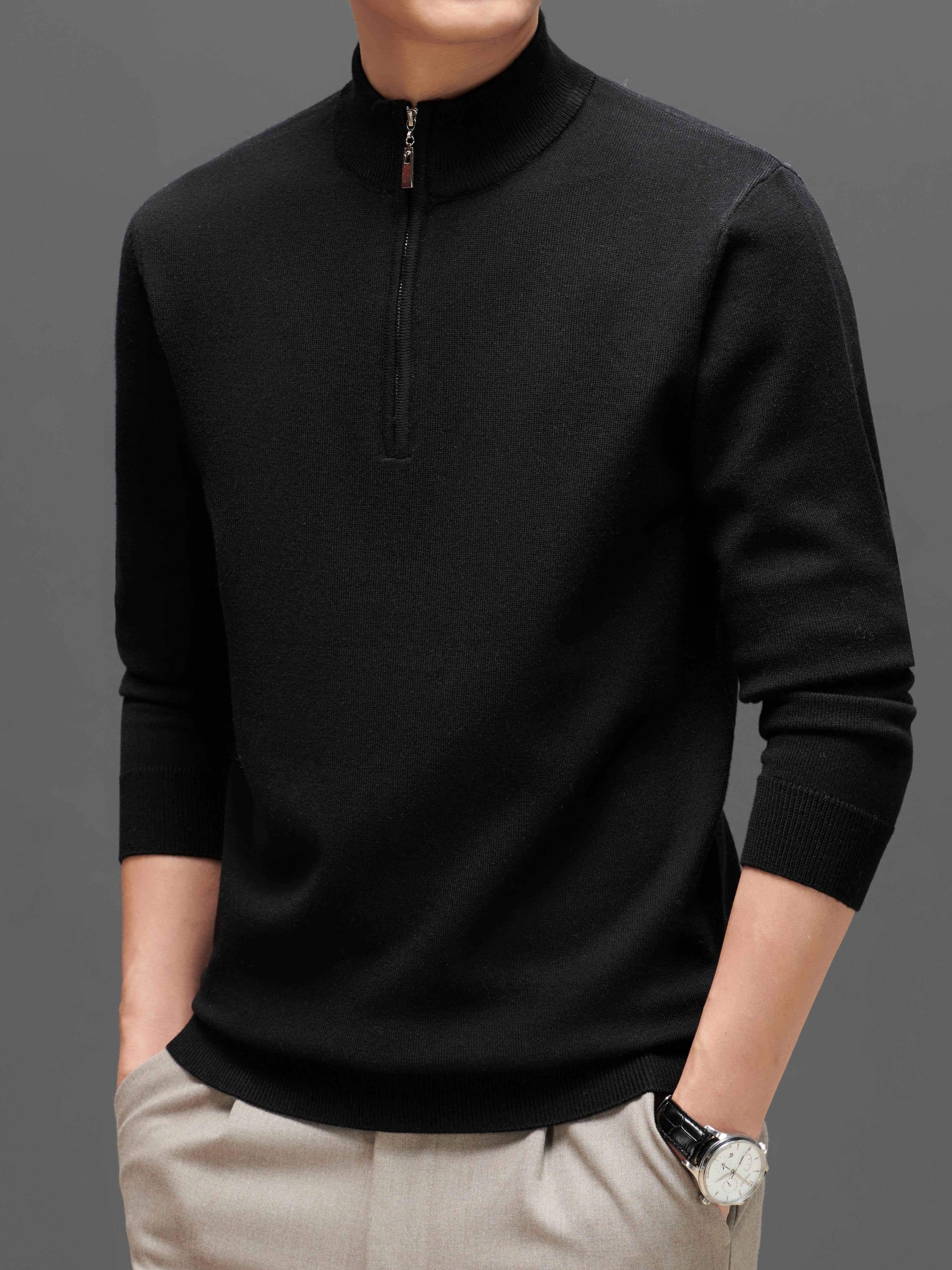 Knitted wool sweater for men