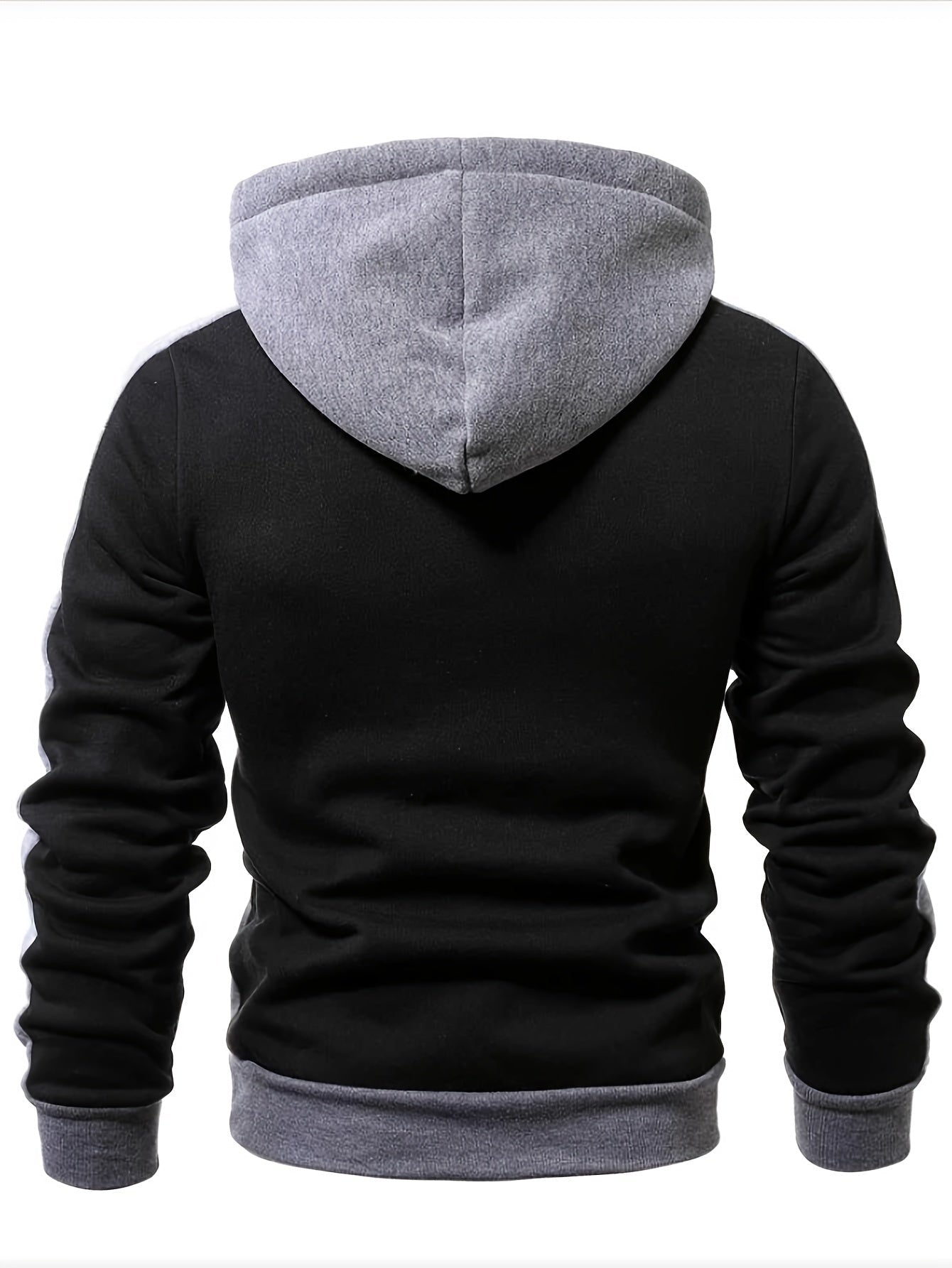 Black and gray hoodie for men