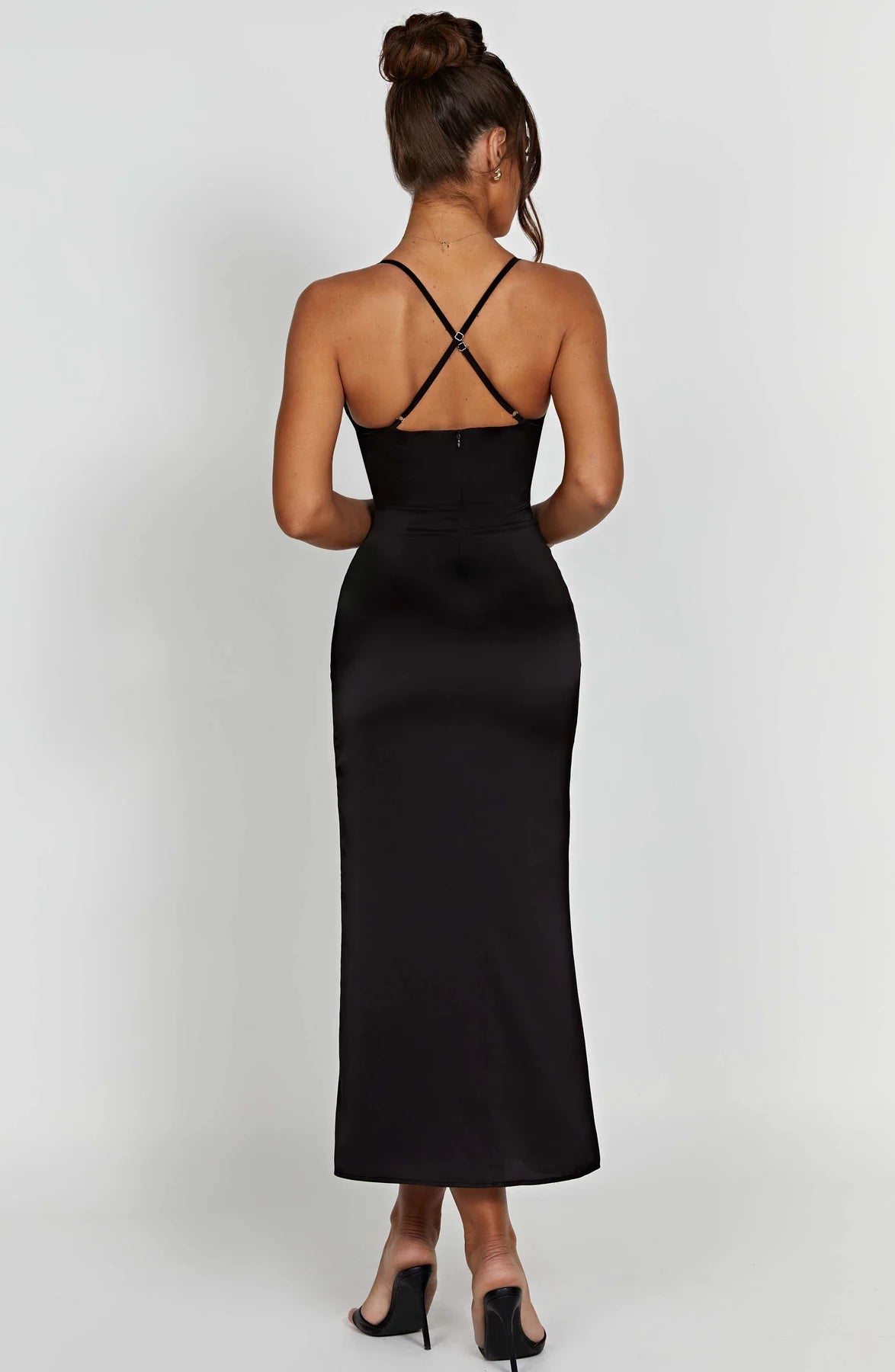 Elegant Spaghetti Strap Midi Dress