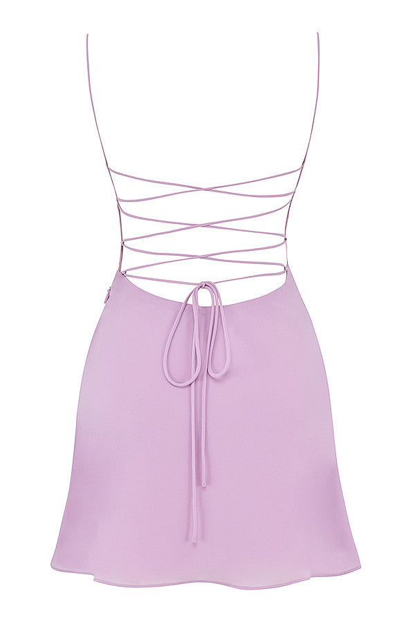 Mistress Rocks mini dress embellished with lilac crystals