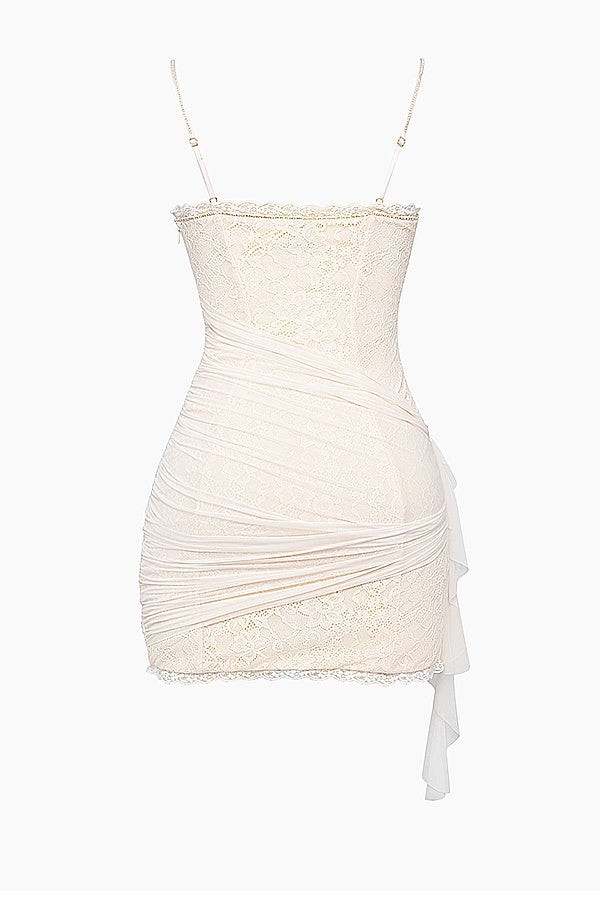 Mistress White Lace Mini Dress