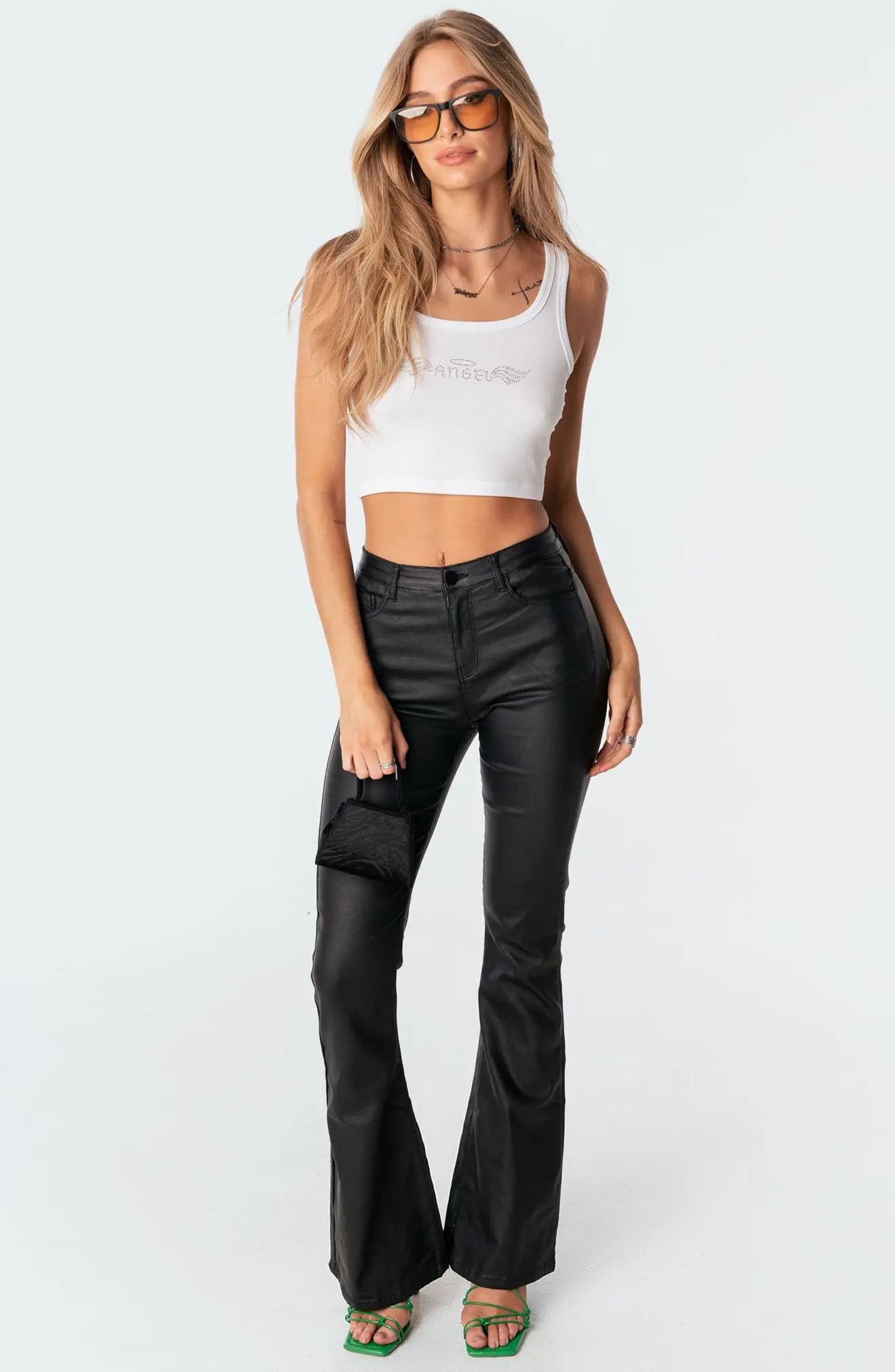 Faux Leather Black Skinny Pants