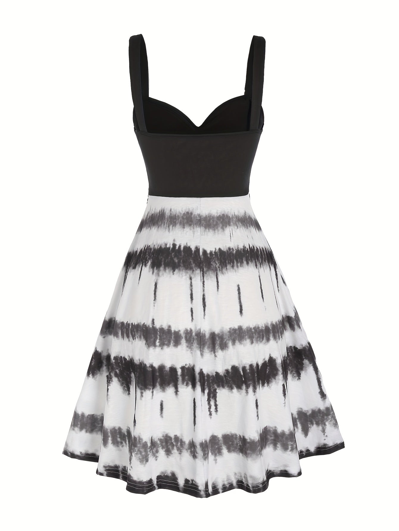 Dress with tie dye print