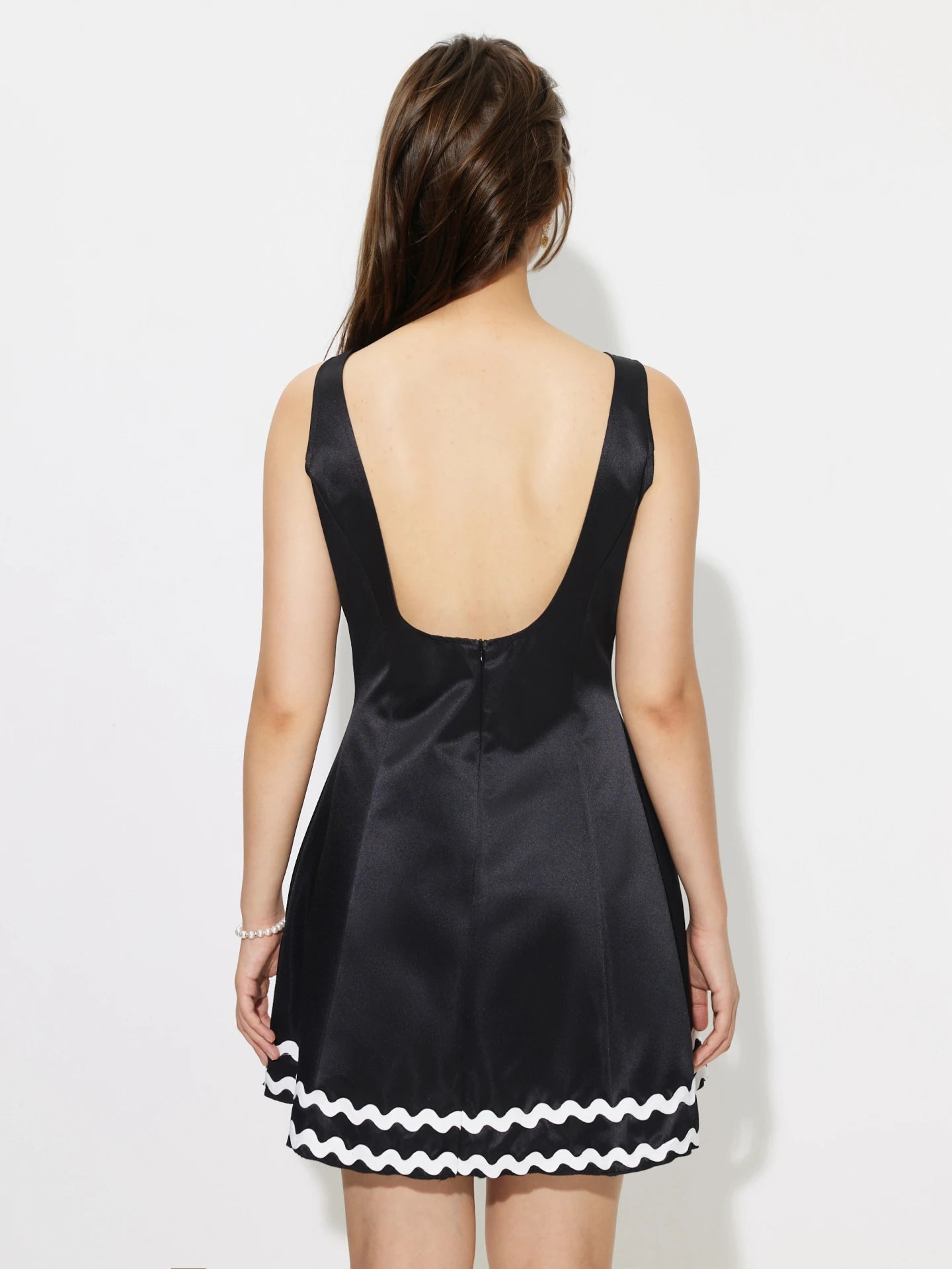 Open Back Mini Dress In Black