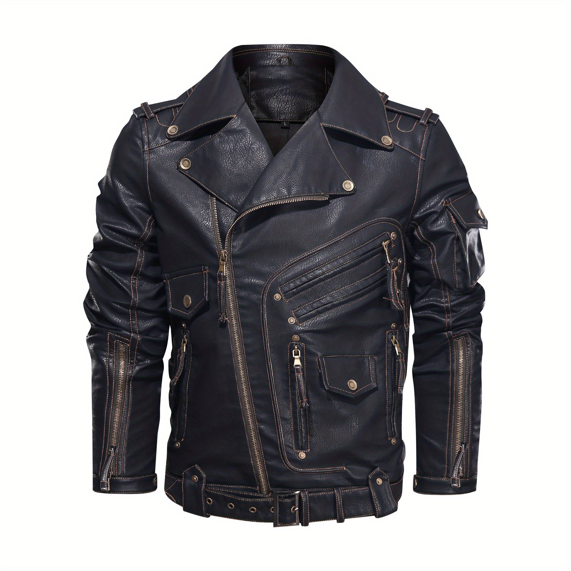 Black faux leather jacket