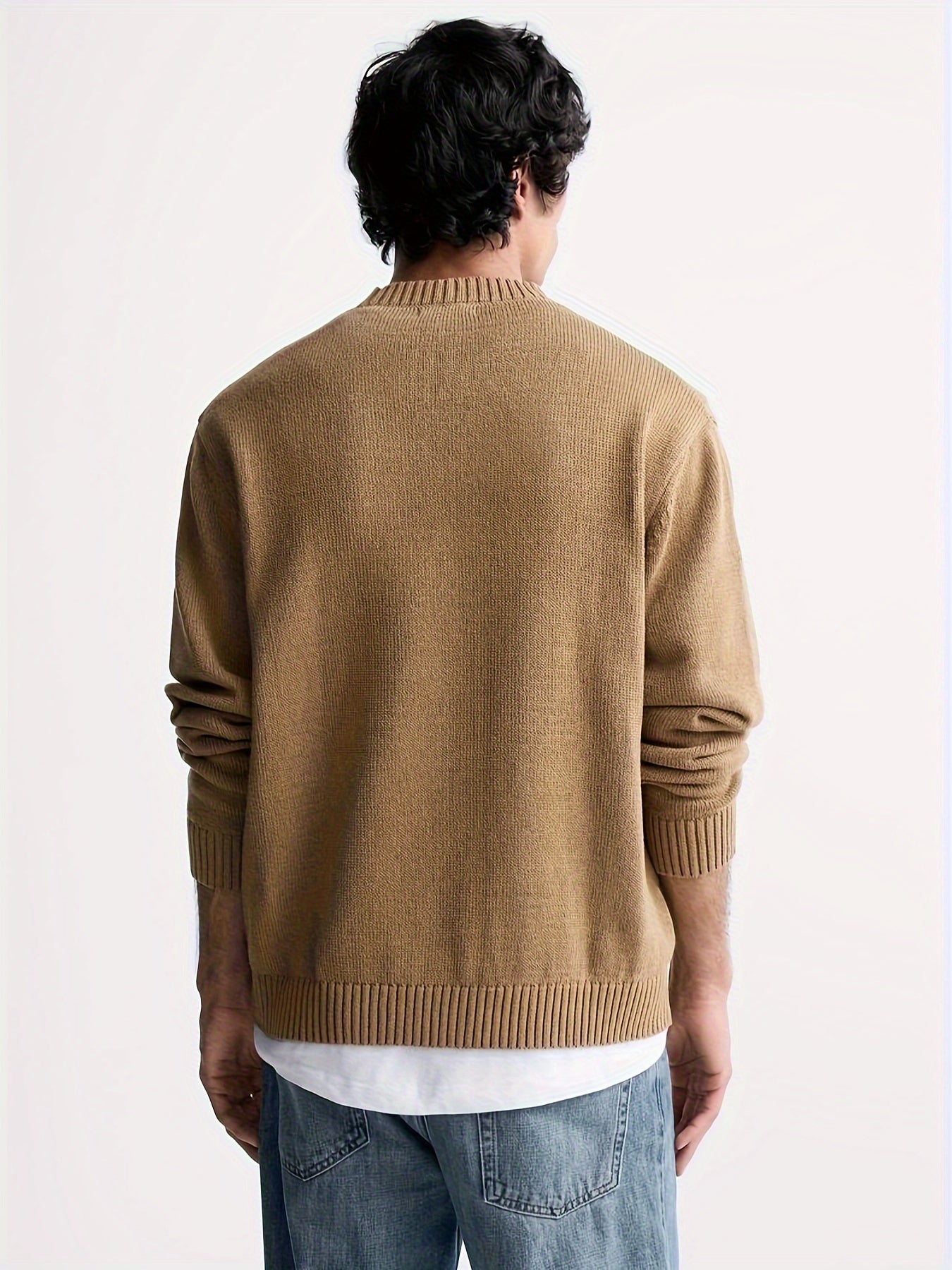 Loosely knitted beige sweater