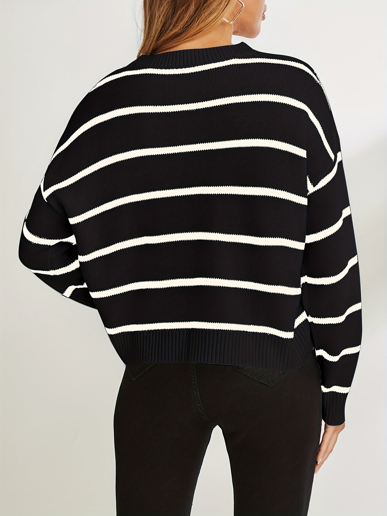 Striped knitted sweater