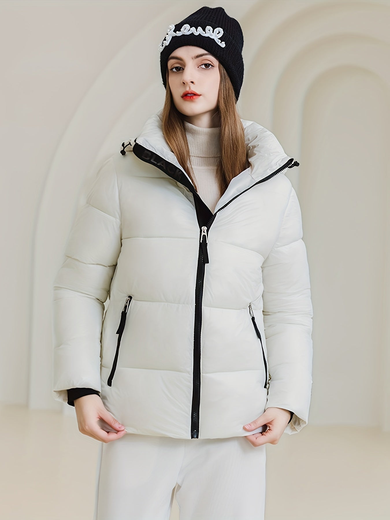 Padded winter jacket for women