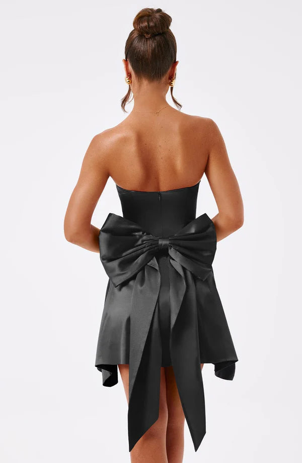 Sleeveless Mini Dress With Bow Detail