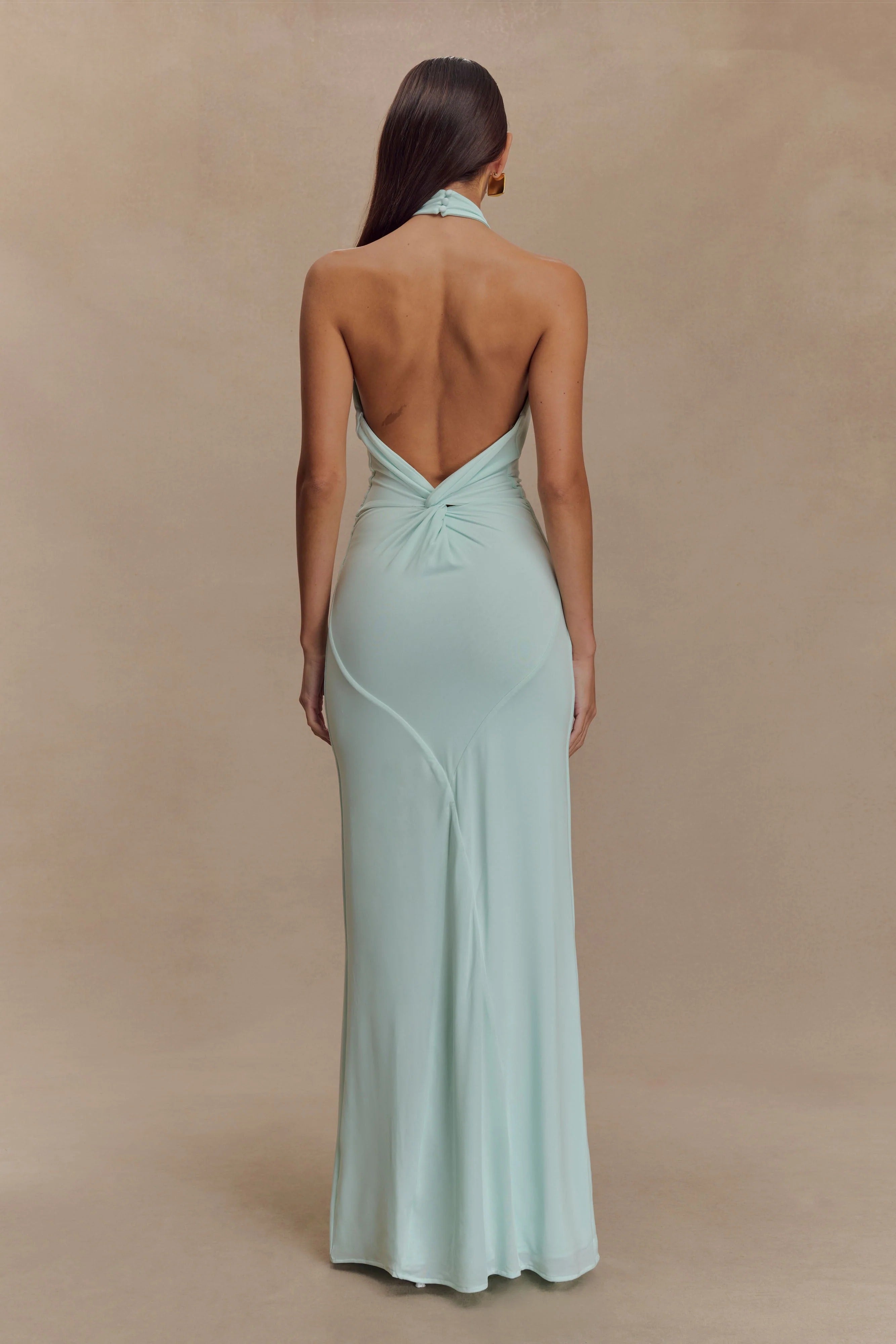 Slinky Halter Maxi Dress
