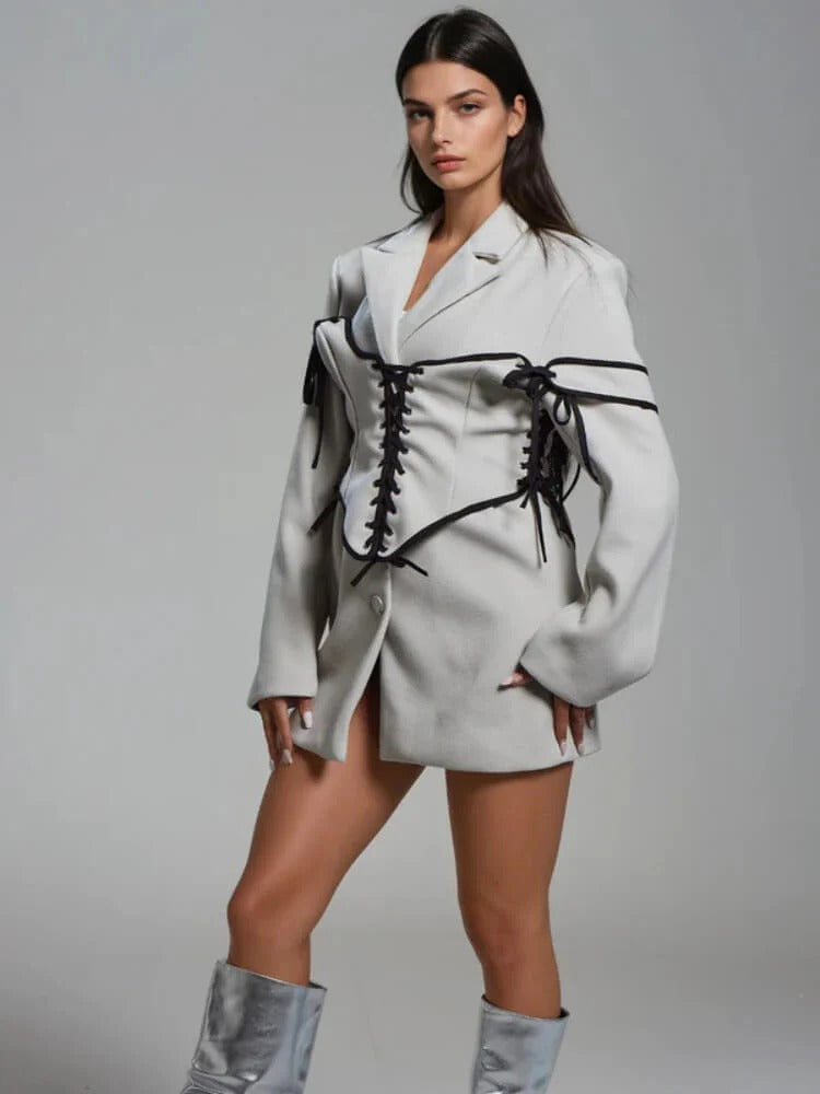 White Corset Blazer