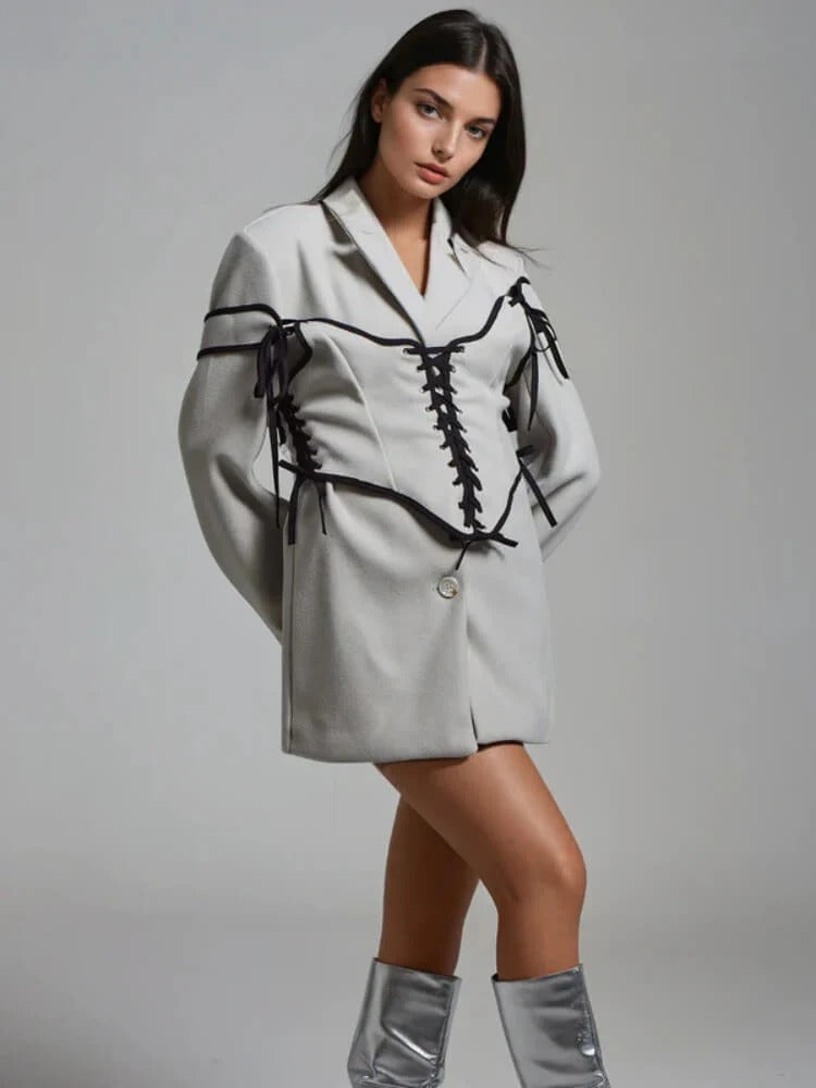 White Corset Blazer