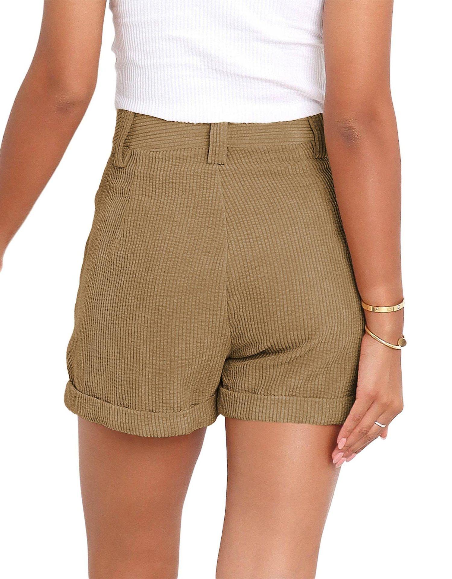 High Rise Corduroy Shorts