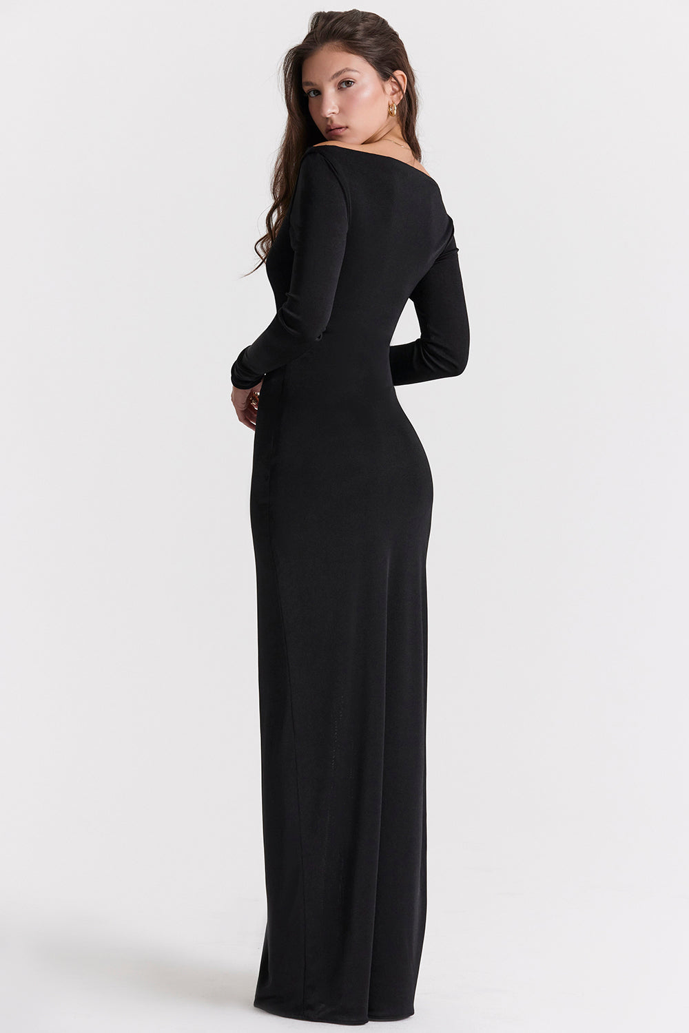 Black maxi dress with cutout