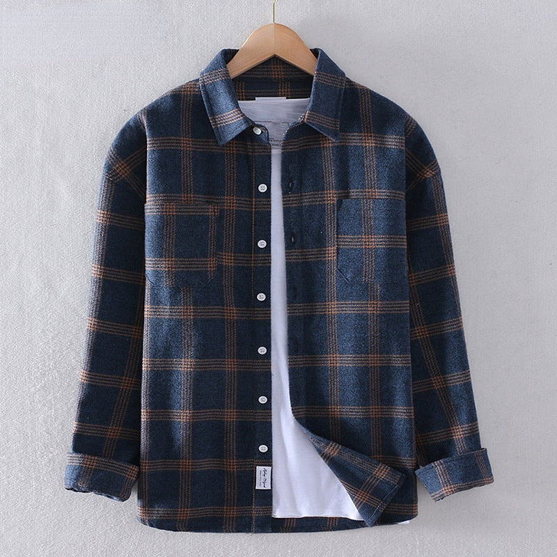 Casual checked men's shirt