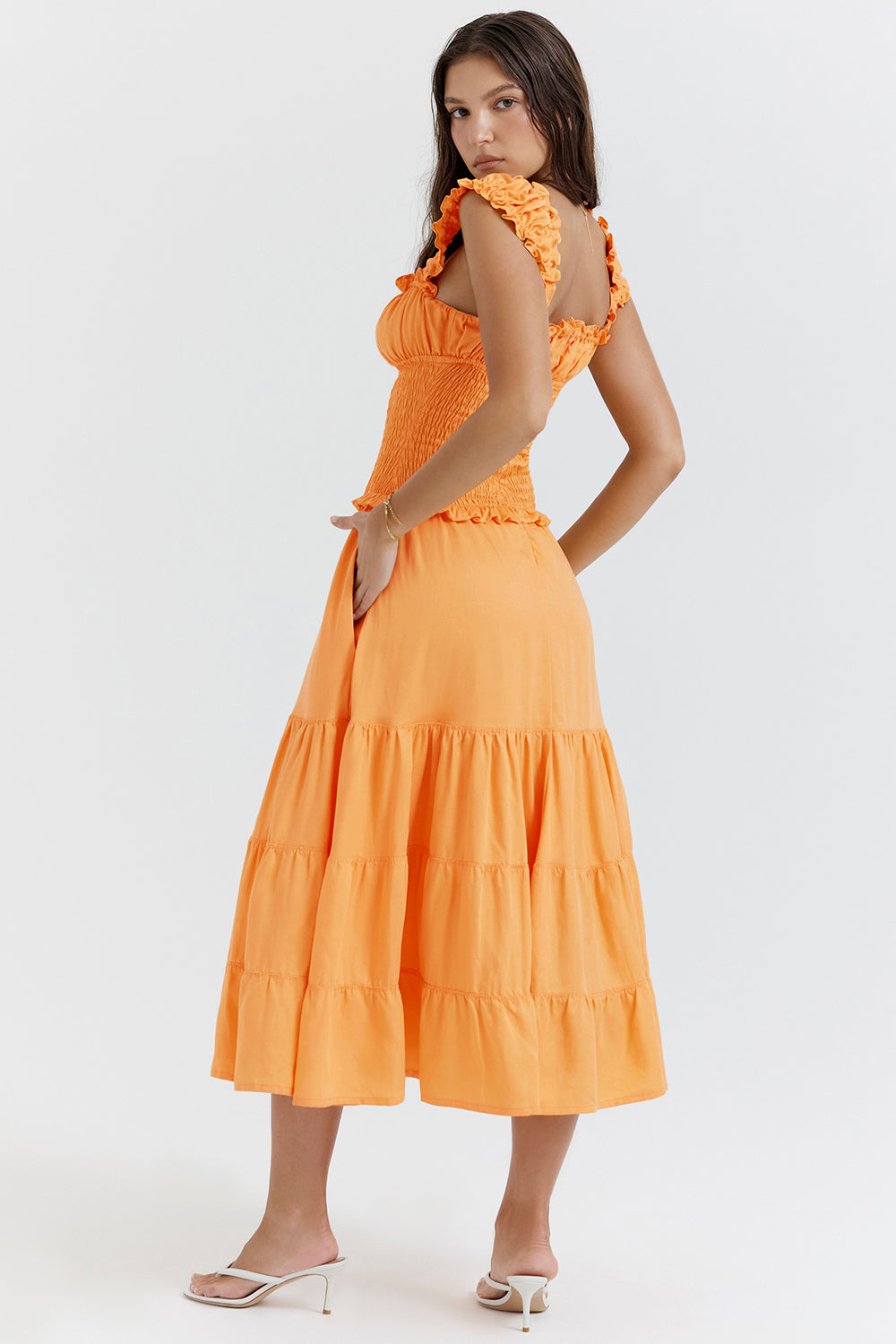 Apricot summer dress