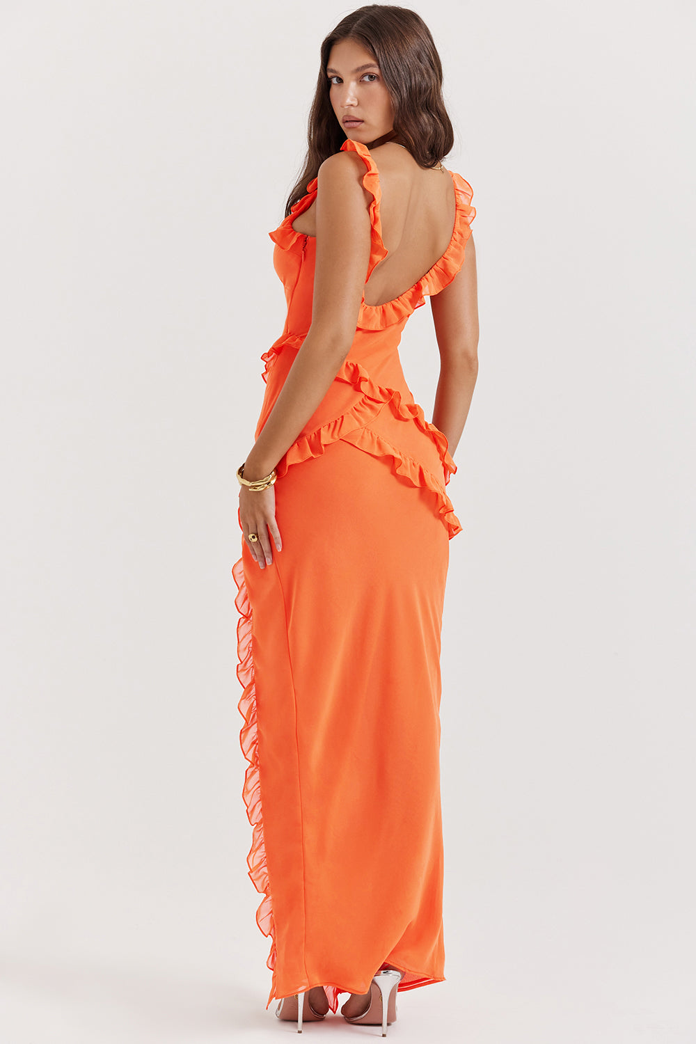 Maxi dress with ruffles