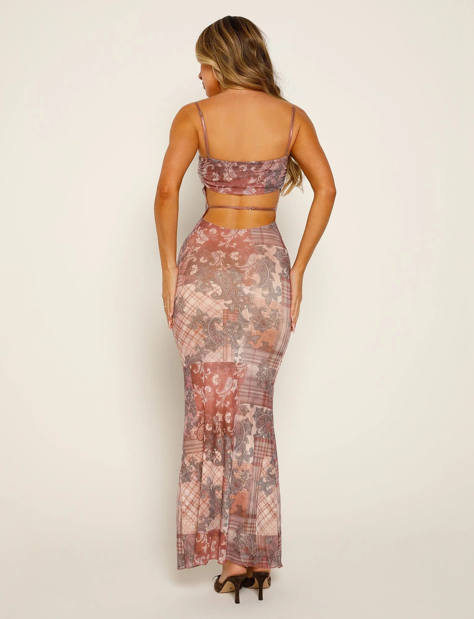 Open Back Bandeau Style Maxi Dress