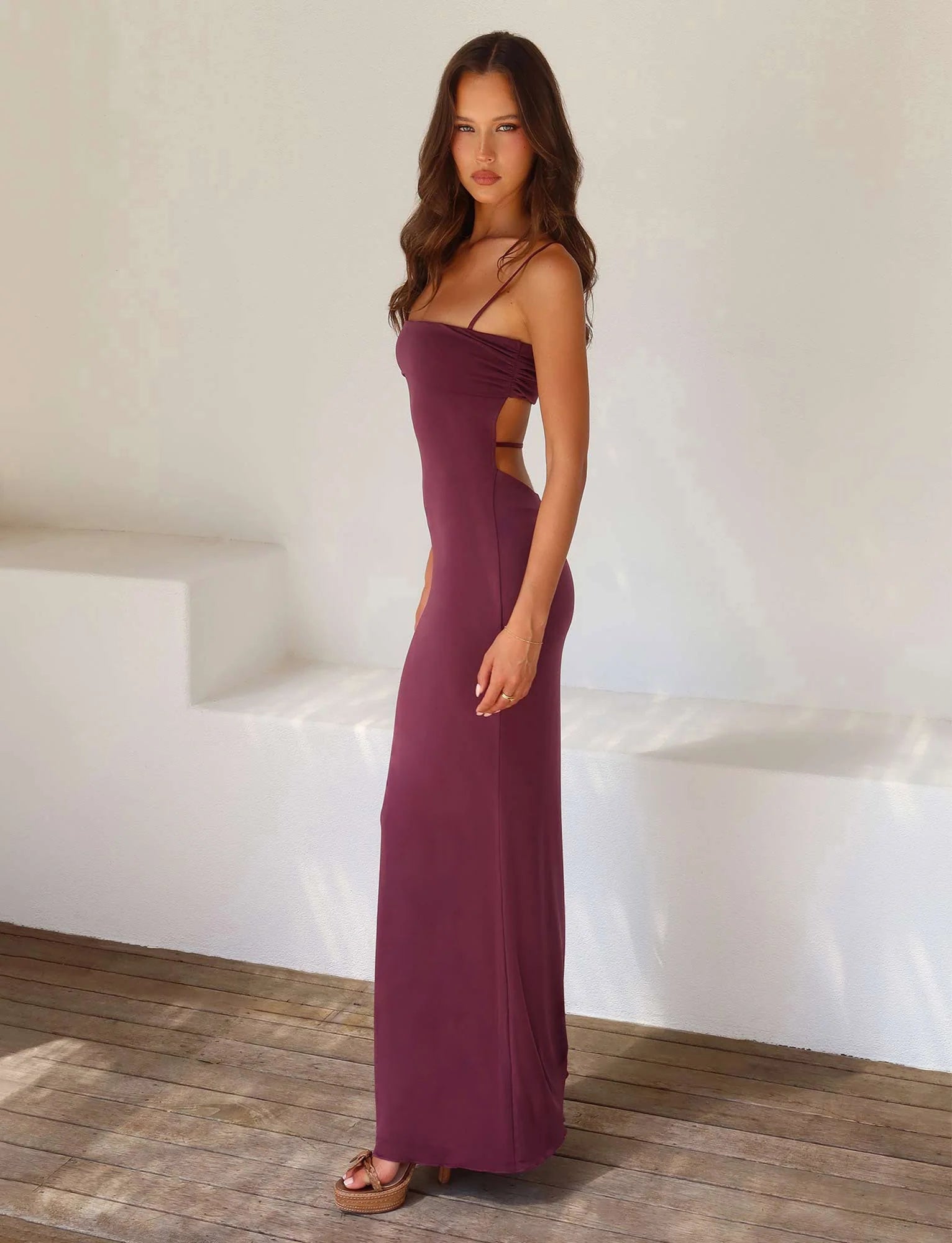 Open Back Bandeau Style Maxi Dress