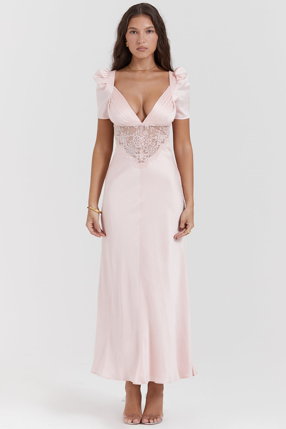 Pure silk and lace dress
