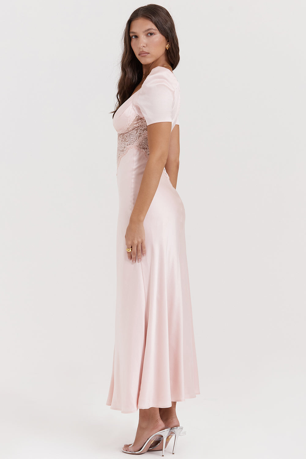 Pure silk and lace dress