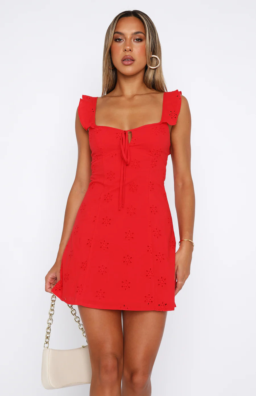 Ruffle Straps Mini Dress