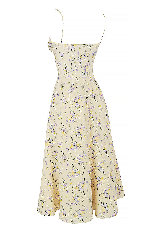 Lemon Floral Midi Sundress