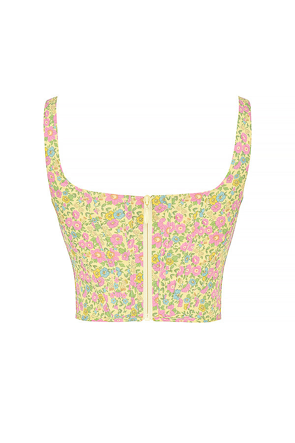 Vintage floral corset