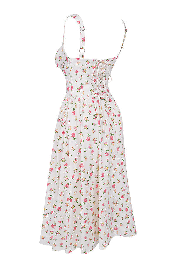 Midi sundress with flowers