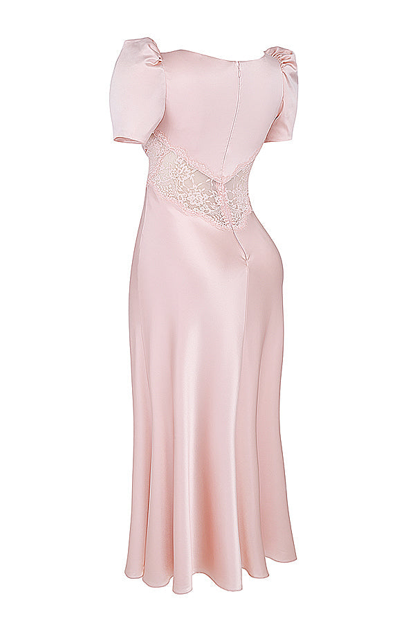Pure silk and lace dress