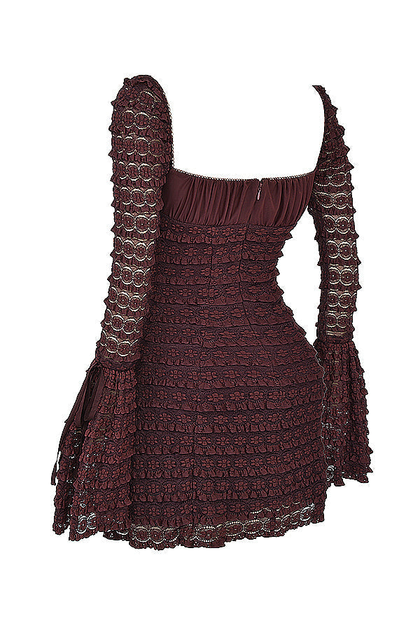 Espresso lace dress