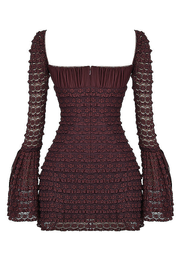 Espresso lace dress