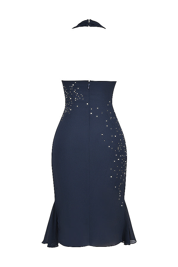 Midnight embellished midi dress