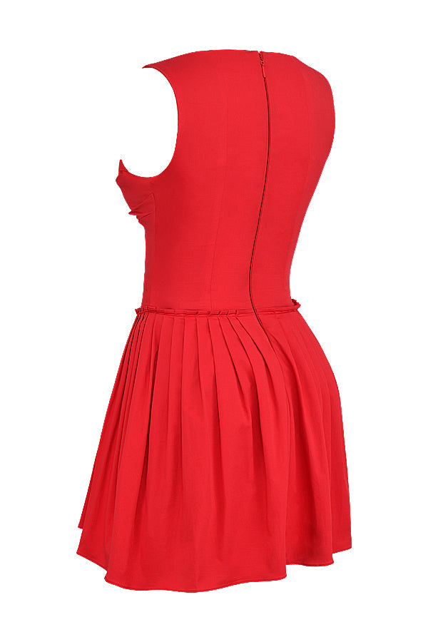 Pleated mini dress