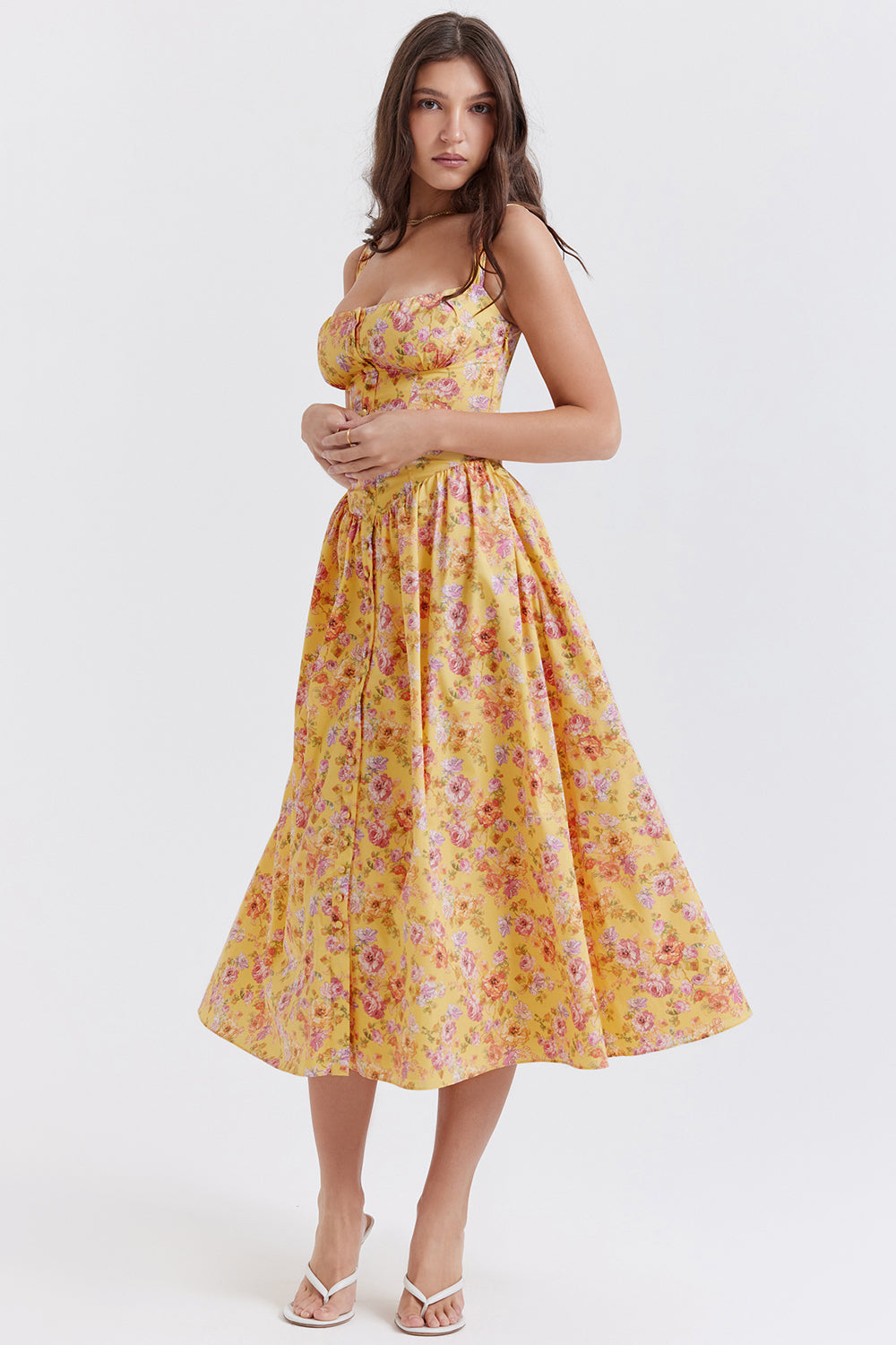 Midi sundress with flowers